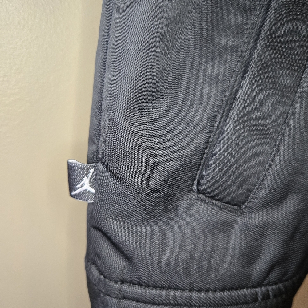 Air Jordan Big Boy Youth Fleece Lined Zip Up Jacket Black Size Large 12-13yrs - Picture 7 of 15
